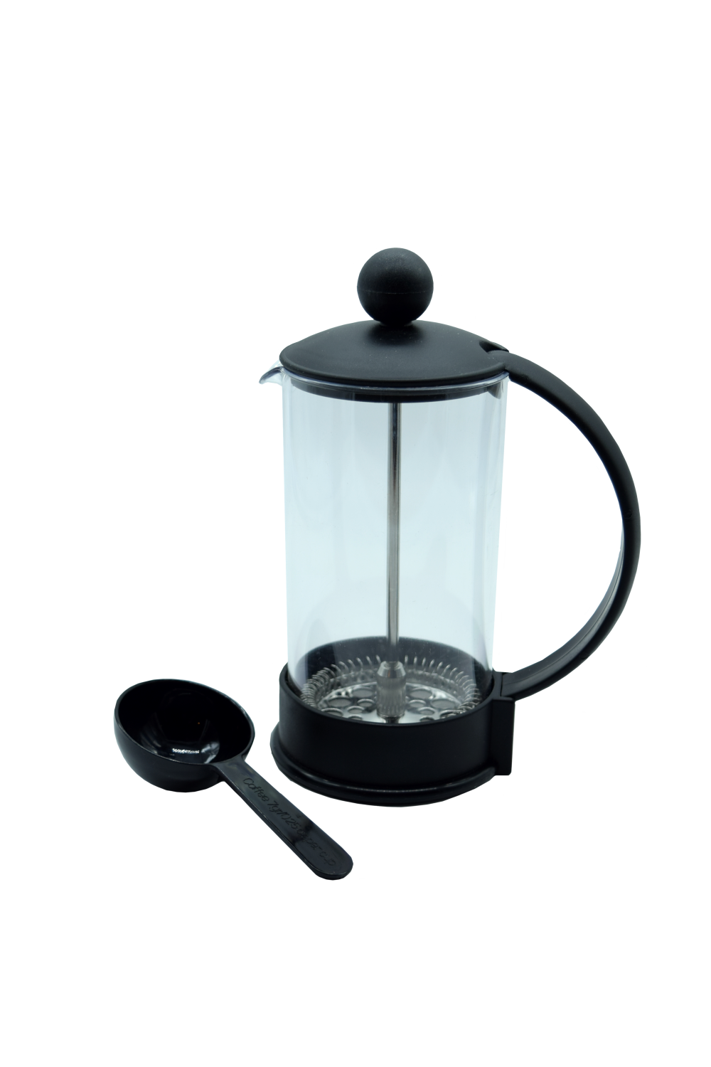 3 cup cafetiere plastic black small